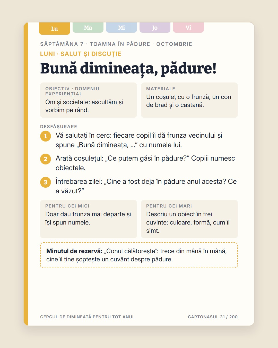 Cercul de Dimineață · 1